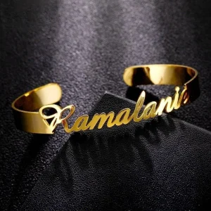 Timeless Custom Engraved Cuff Bangle - Wear Your Story in Gold or Silver