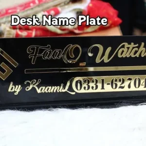 Professional Edge Custom Acrylic Desk Name Plate - Make Your Mark