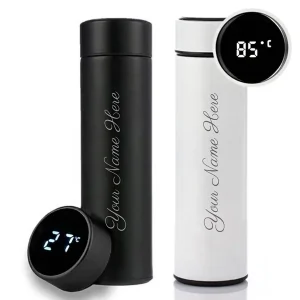 Custom Water Bottle with LED Temperature Display